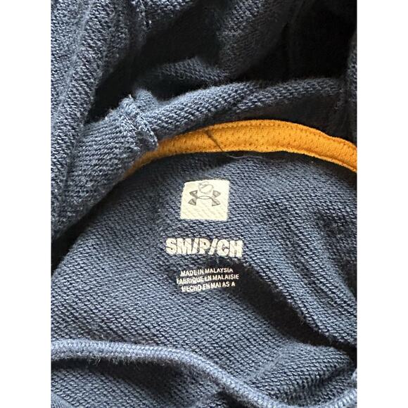 Under Armour Project Rock Small Terry Short Sleeve Hoodie Blue - Picture 5 of 7